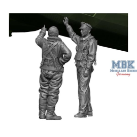 WW2 US Bomber Pilot + Crew on the ground 1:48 