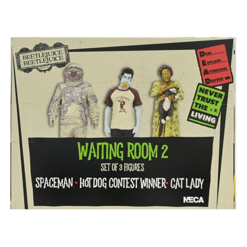 NECA60619-01 Beetlejuice Beetlejuice pack of 3 Waiting Room 2 Figures 10 cm