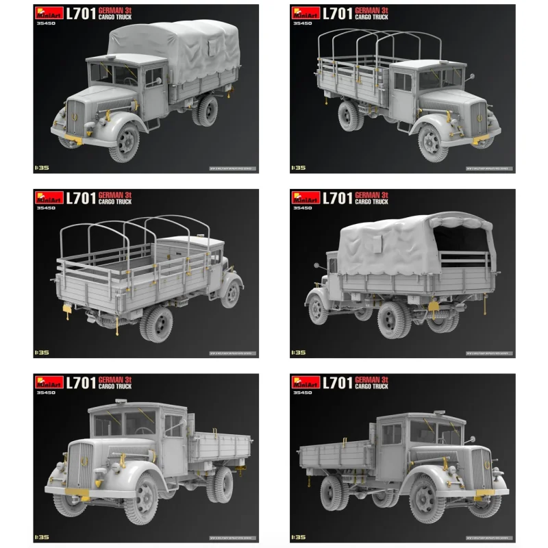 L701 GERMAN 3T CARGO TRUCKPlastic Model Kit 1:35 Scale Super-Detail-Set für Militärfa