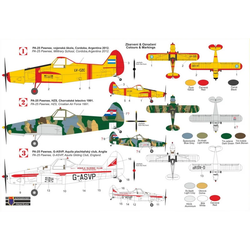 Piper Pa-25 'Pawnee', Pt.2 re-release, new decals Flugzeugmodell