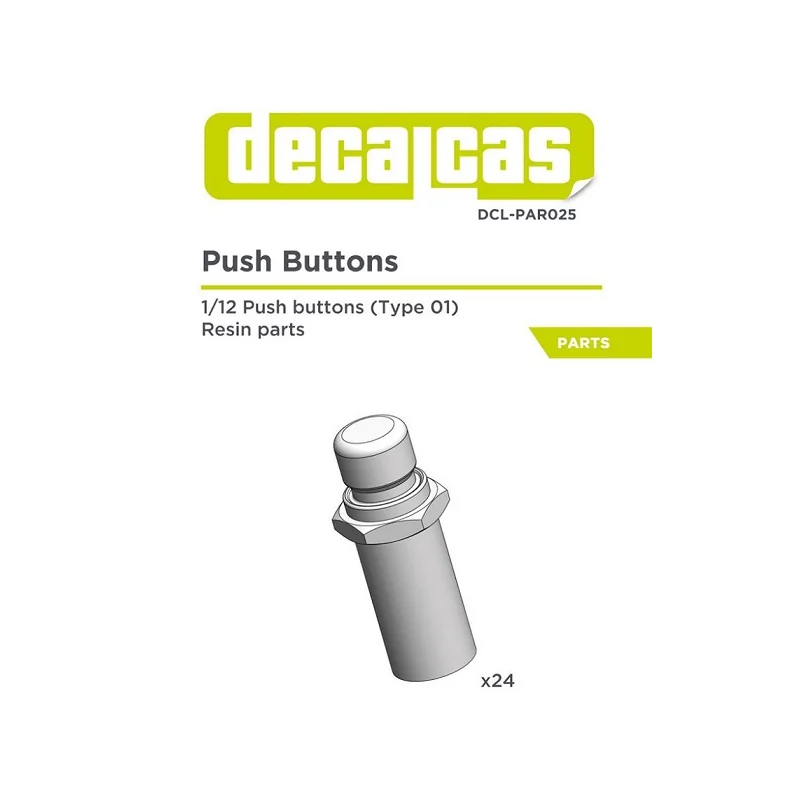 PUSH BUTTON RESIN PARTS 24UNITS 