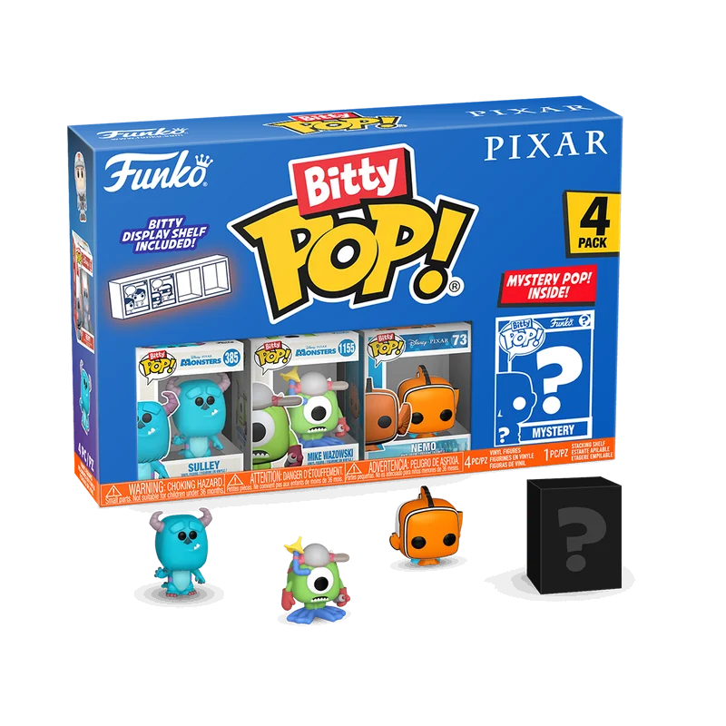 PIXAR - Bitty Pop 4 Pack 2.5cm - Monsters Inc. Pop Figur 