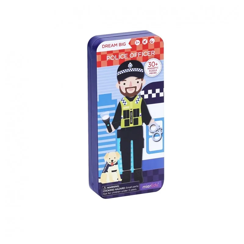 MierEdu - Magnetic Puzzle Box - Police Officer Puzzle für Kinder