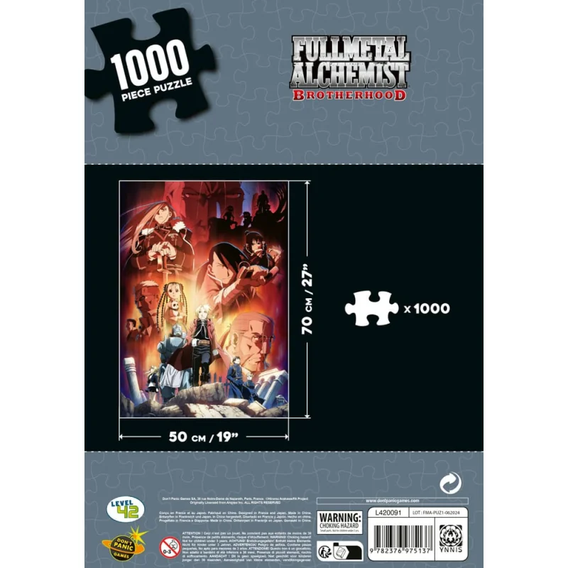 FULL METAL ALCHEMIST BROTHERHOOD - Puzzle 1000P 68x49cm Level 42