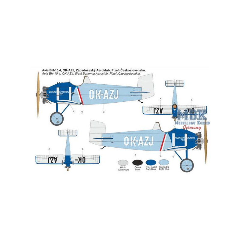 Avia BH-10 "OK-AZJ" Flugzeugmodell