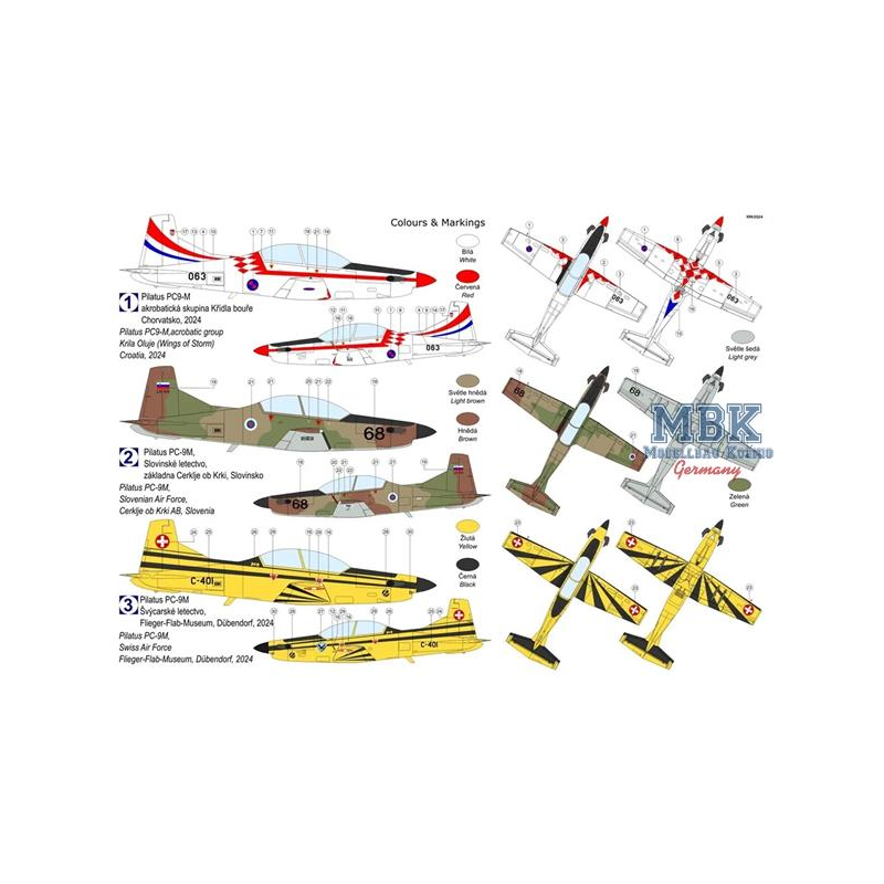 Pilatus PC-9M "Over Europe" Flugzeugmodell