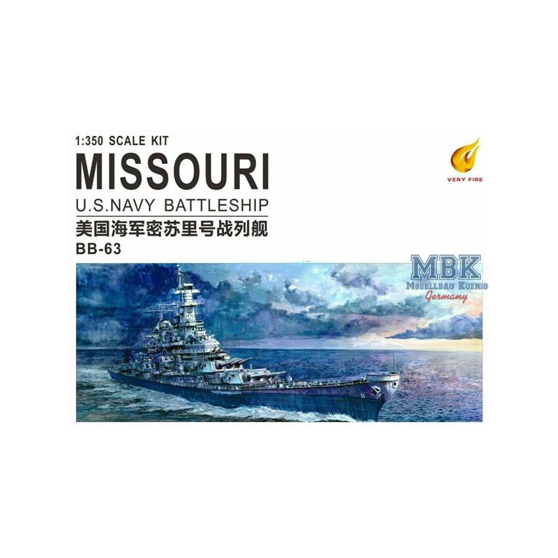 U.S. Navy Battleship BB-63 USS MISSOURI Modellbausatz 