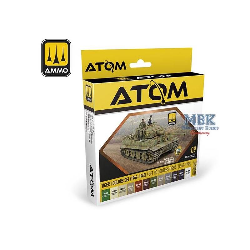 ATOM Tiger I Colors Set (1942-1945) Modellbau-Farbe 