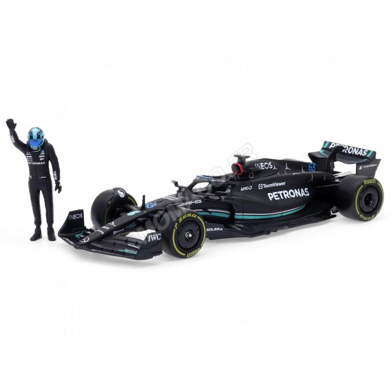 MERCEDES GP F1 W14 TEAM MERCEDES-AMG PETRONAS 63 GEORGE RUSSEL 2023 WITH DRIVER Miniatur 