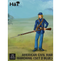 ACW Marching set 2 molded in Dark blue color like ACW Union army Figuren 