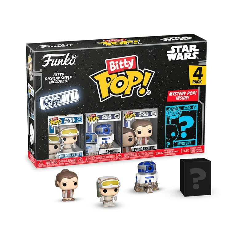 Star Wars pack 4 Bitty POP Figures! Vinyl Luke 2.5 cm 