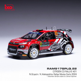 CITROEN C3 RALLYE 2 21 GRYAZIN/ALEKSANDROV WRC RALLYE MONTE-CARLO 2024 Miniatur 