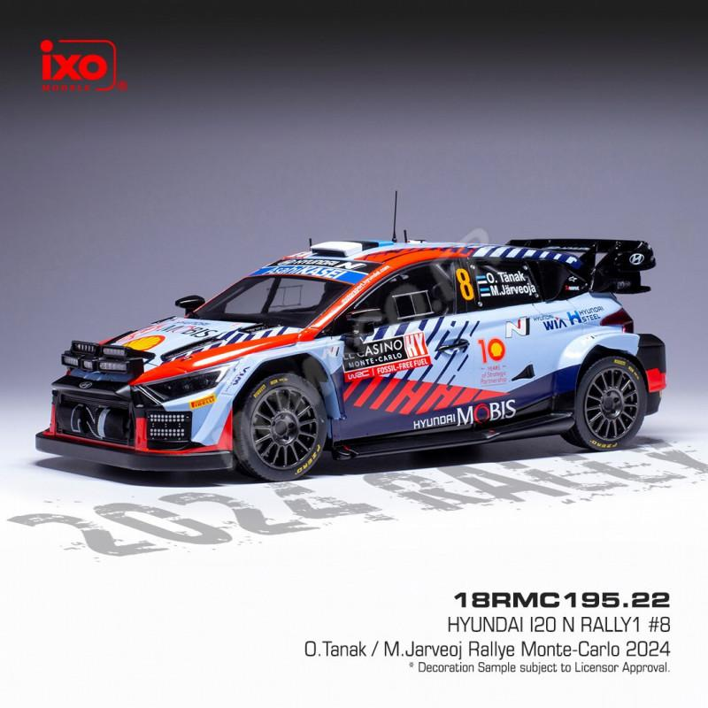 HYUNDAI I20 N RALLY 1 1 TANAK/JARVEOJA WRC RALLYE MONTE CARLO 2024 Miniatur 