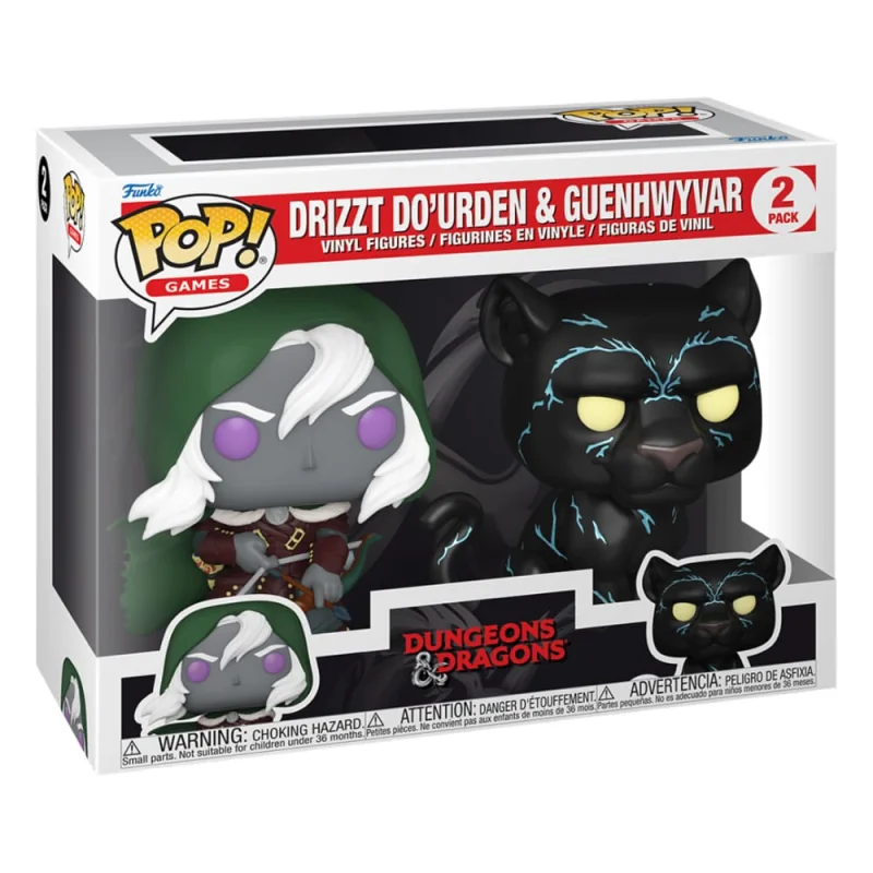 Dungeons & Dragons pack 2 POP! Movies Vinyl figures Drizzt & Guenhwyvar 9 cm Pop Figuren