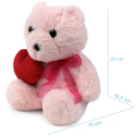 Plush toy WP MERCHANDISE Bear Ellie with a heart 21cm WP Merchandise