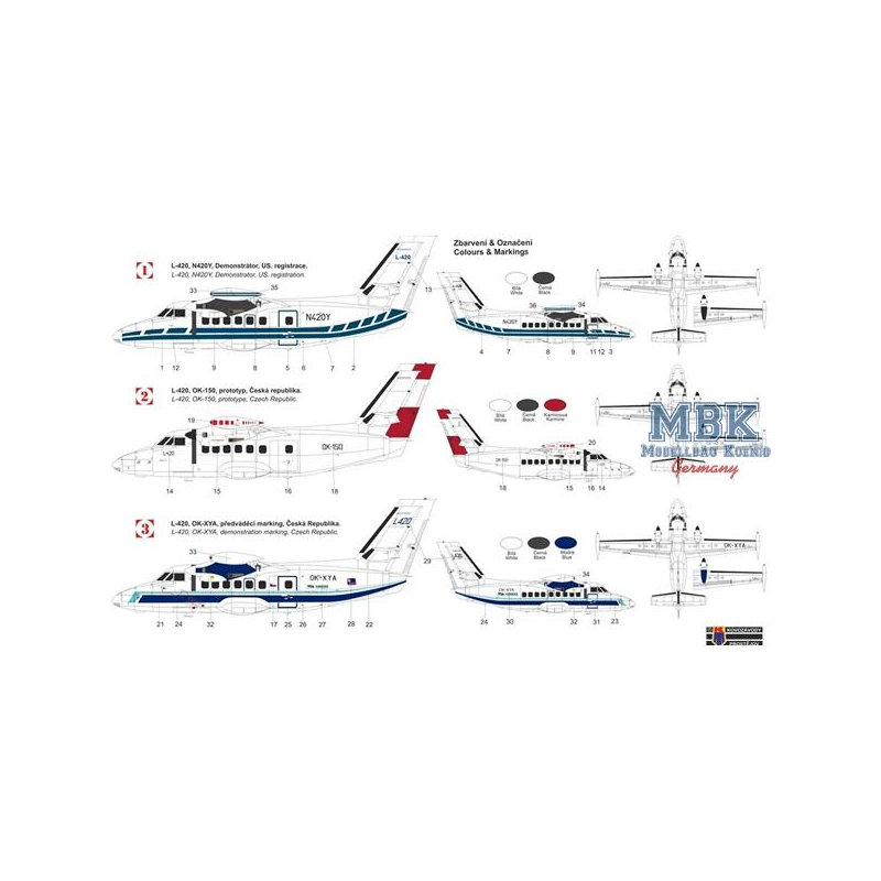 Let L-420 “Turbolet” Flugzeugmodell