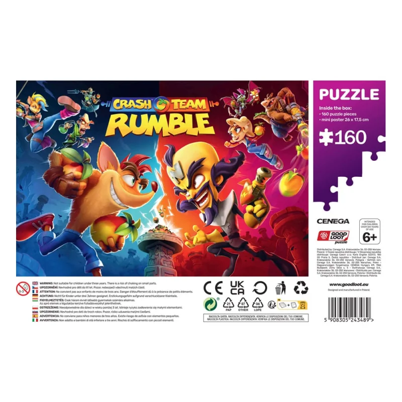 Crash Bandicoot puzzle Kids Rumble Heroes (160 pieces) Good Loot