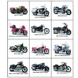 DISPLAY 1 Stück: MOTORCYCLES HARLEY DAVIDSON Modellbau-Motorrad
