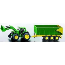 John Deere + Frontlader + Trailer 1:55