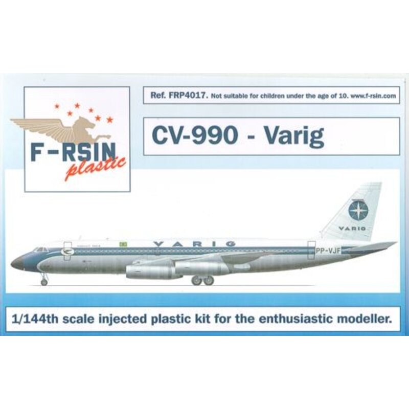 Convair CV- 990. Abziehbilder Varig, seidengeschirmte Abziehbilder.