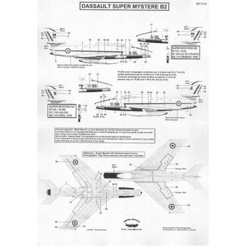 Dassault Super Mystere B2 Part 2 : N¬?121 5-OL Ile de France & N¬?124 10-SB Valois