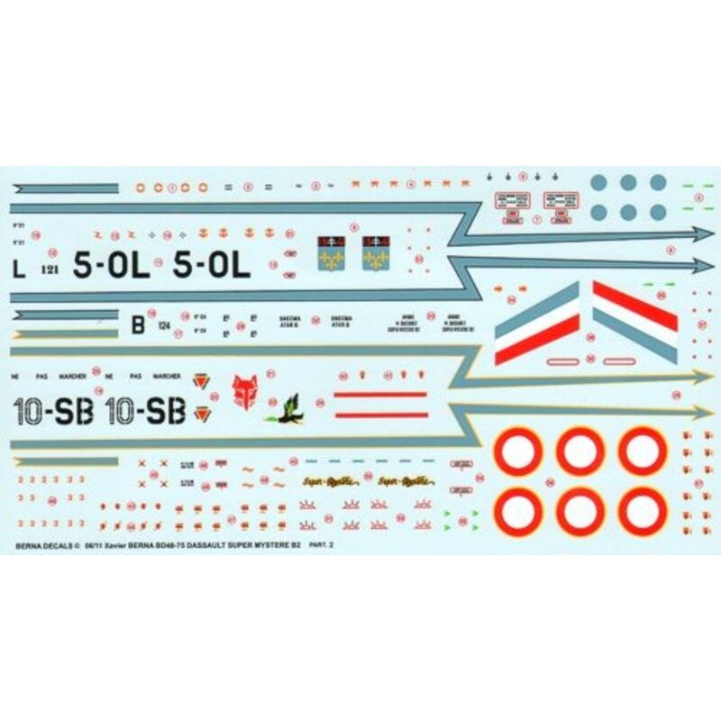 Dassault Super Mystere B2 Part 2 : N¬?121 5-OL Ile de France & N¬?124 10-SB Valois