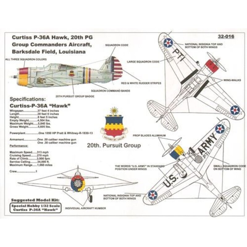 USAAC P-36A (designed to be used with Special Hobby kits) 