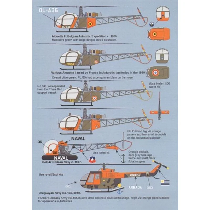 Antarctic Helicopters Part 1 ( 10) Bell UH-1D; UH-1D 59740 US Army 1969; 659740 JD/9 US Navy; 212545 or 03483 both US Army Opera