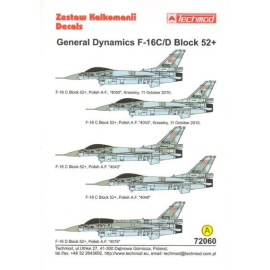 Decal General Dynamics F-16C/D Block 52+ Polish AF (5) 4050 or 4043 70th Anniversary Battle of Britain 2010; 4043; 4040; F-16D 4
