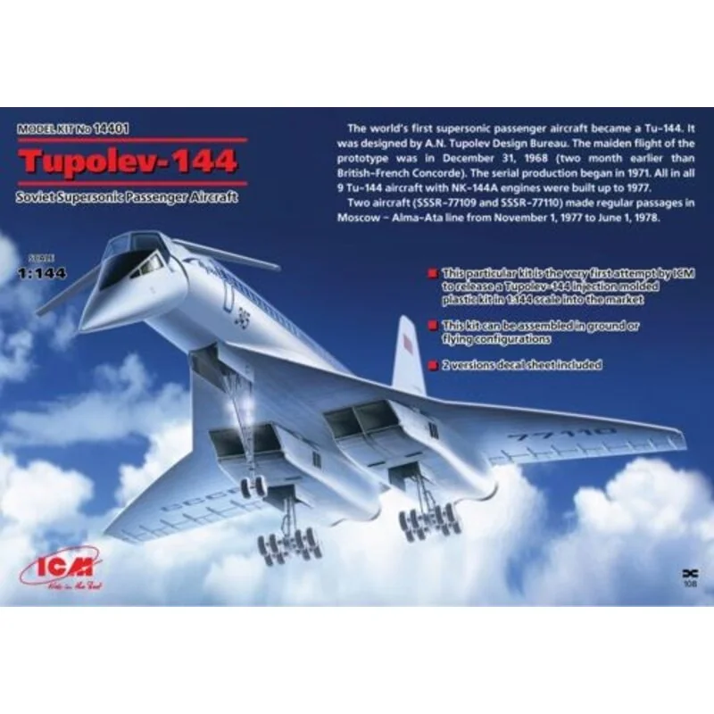 Tupolev Tu-144, sowjetisches Überschallpersonenflugzeug