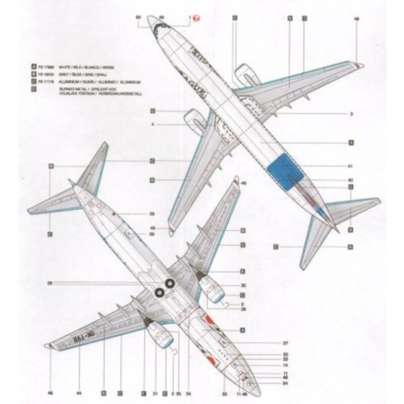 Boeing 737-800 TRAVEL SERVICE Fly from Prague OK-TVB designed to be used with Revell kits)