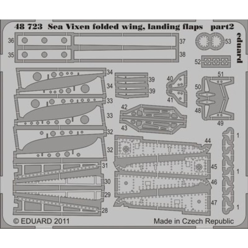 de Havilland Sea Vixen FAW.2 Landeklappen gefaltet Flügel (für Bausätze von Airfix Kits)