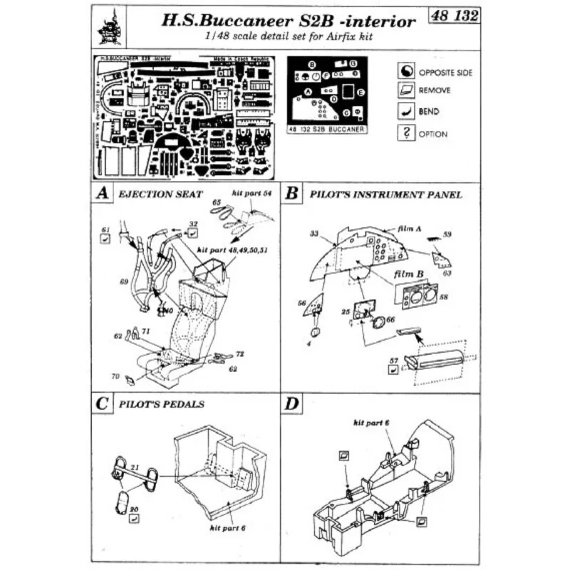 Interior von Blackburn Buccaneer (Airfix Bausätze)