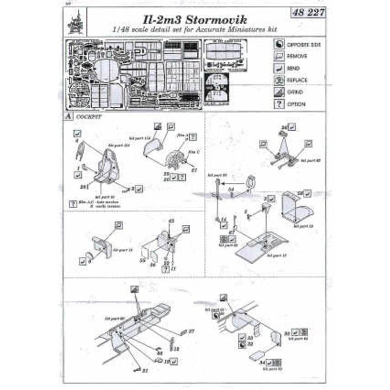 ED48227 Ilyushin IL-2M3 Stormovik (für Bausätze von Accurate Miniatures)