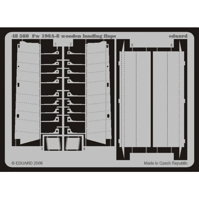 Focke Wulf Fw 190A/F Holzbremsklappen (für Eduard-Modelle)