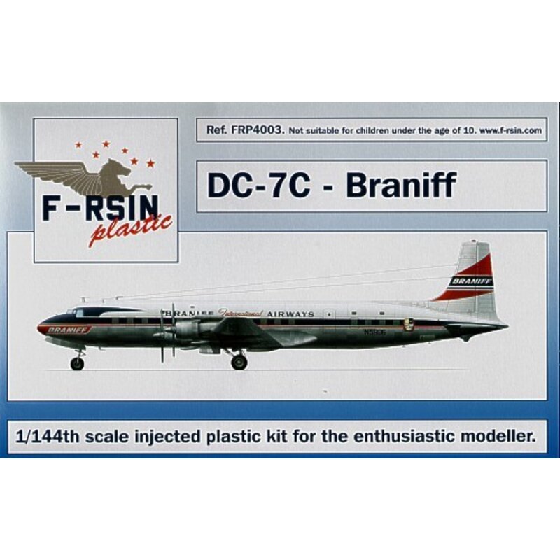 Douglas DC-7. Abziehbilder Braniff