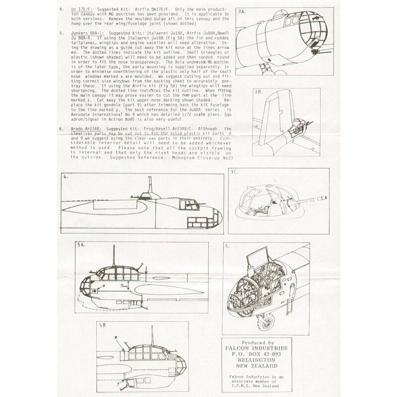 Luftwaffe Bombers WWII. Dornier Do 17Z (designed to be used with FROG and Revell kits) Focke Wulf Fw 200 Condor (designed to be 