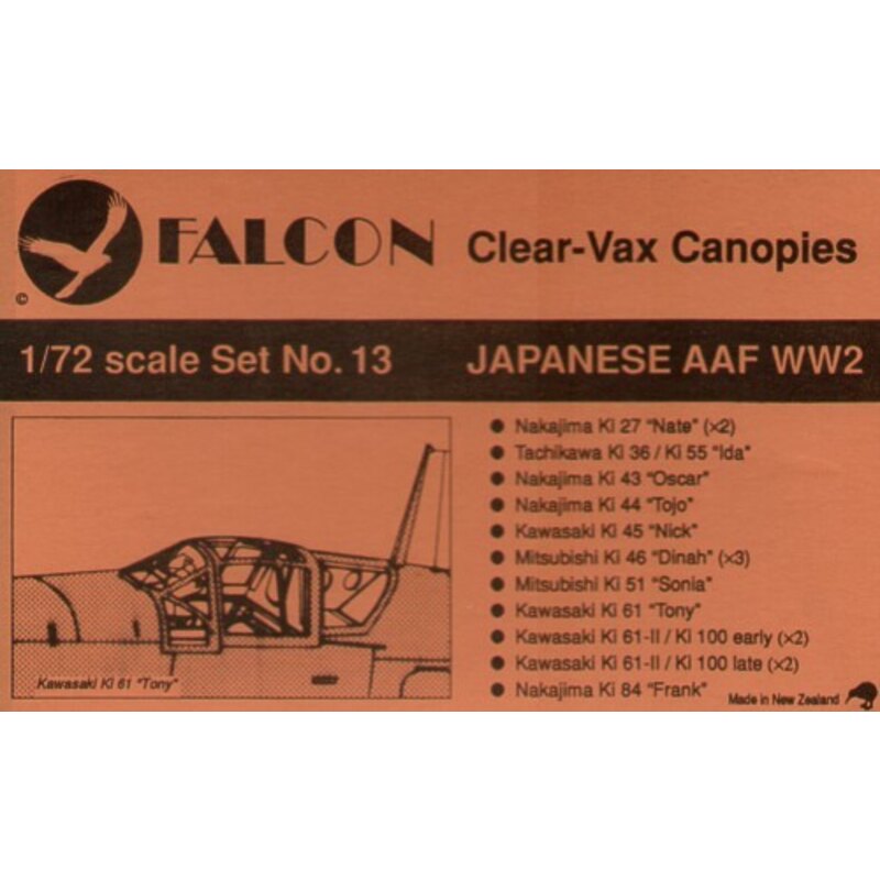 Japanese Army Air Force WWII. Nakajima Ki-27 (designed to be used with Hasegawa kits) Tachikawa Ki-36/Ki-55 (designed to be used