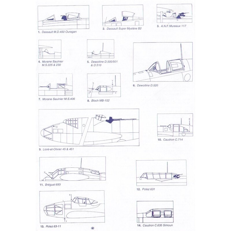 France 2.WK part1. Dassault MD.450 Ouragan (designed to be used with Heller Kits) Dassault Super Mystere B2 (designed to be used