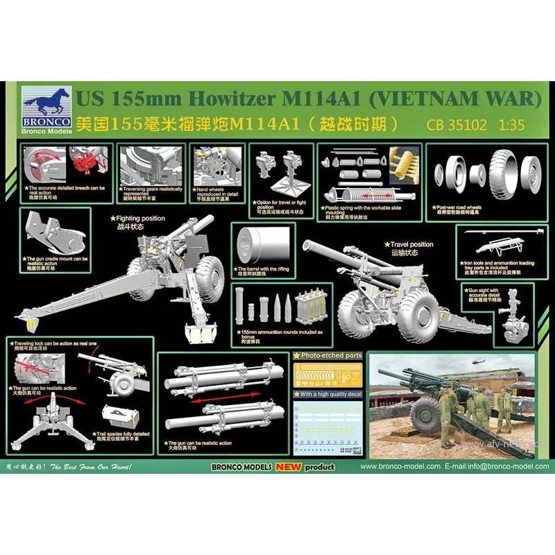 US 155mm Haubitze M114A1 (VietnamKrieg)