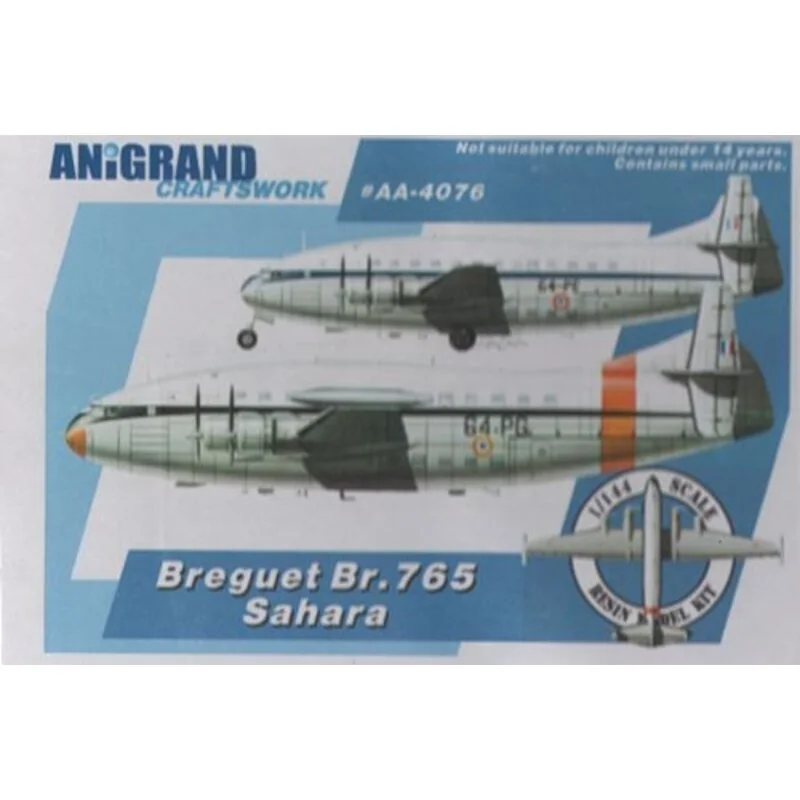 Bregeut Br.765 Sahara. Military Frachter Version von Deux-Ponts. Inklusive Bonus-Kits der Mirage G8-01 / Sub-Ouest SO.4000 / Led