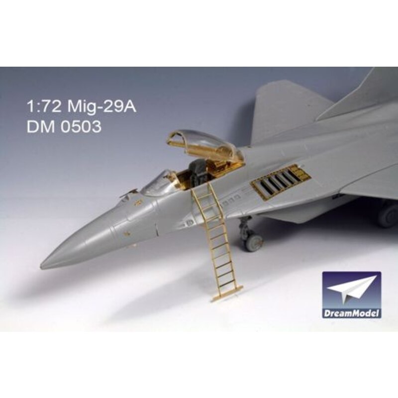 Mikojan MiG-29A Fotoätzteile Details (inkl. Harz Sitz) (für Modelle von Italeri) 