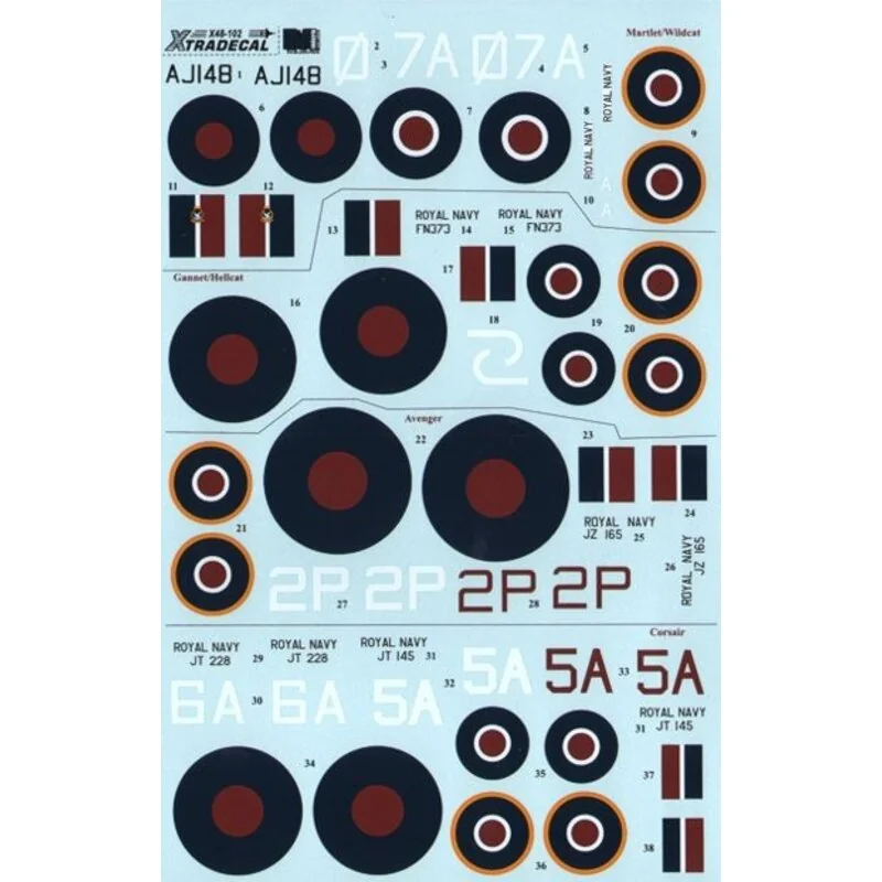 Yanks with Roundels. U.S. Aircraft in the FAA Pt 1 (5) Grumman F4F-4A Martlet/Wildcat Mk.II AJ148 07-A 888 NAS HMS Formidable 19