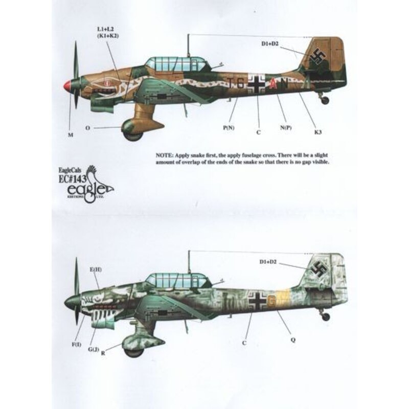 Junkers Ju 87B-2 Stuka. T6+AN; 5./St.G. 2 Sept 1941; Yellow G Unit Unknown Winter 1941/1942;