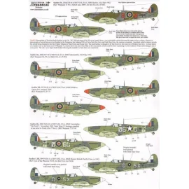 Supermarine Seafire Mk.II/Mk.III/Mk.XV/Mk.XVII (11) Mk.IIc LR642 8-M 807 NAS HMS Battler 1942; MB249 7-B 880 NAS HMS Indomitable