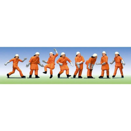 Feuerwehrleute, Uniform orange Figur