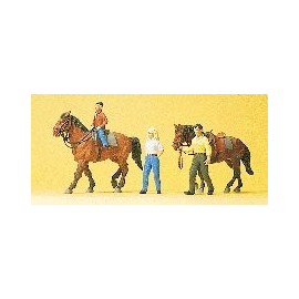 Pferde und Reiter i Figur