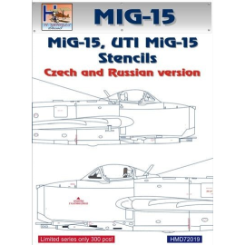 Decal Mikoyan MiG-15 Stencils, Russian/Czech 
