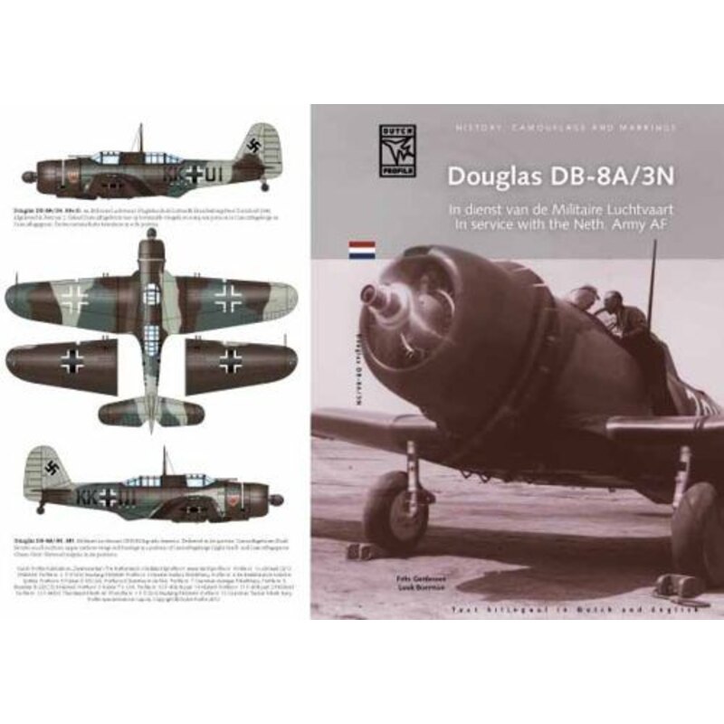 Douglas DB-8A/3N. In service with the Dutch ArmyAF. 62 pages with fc profiles of the 8A in Dutch and Luftwaffe service.