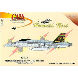 Decal McDonnell-Douglas F/A-18C (1) 163705 NK/400 VFA-25 Fist of the Fleet black fin with coloured CAG bands. USS Independence D